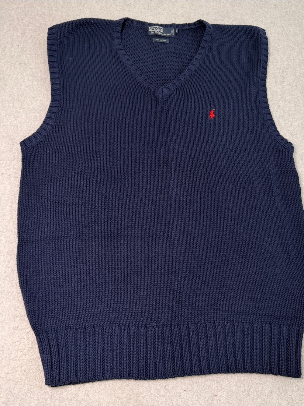 Polo Ralph Lauren Navy V-Neck Knit Sweater Vest